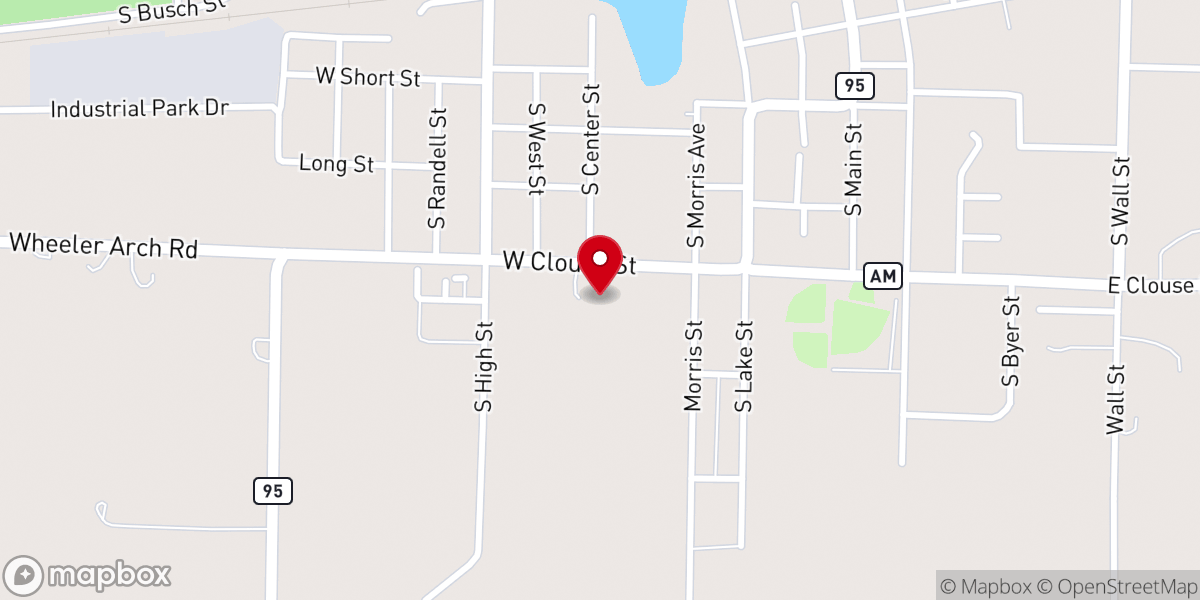 Map showing location of Seventh Day Adventist Church