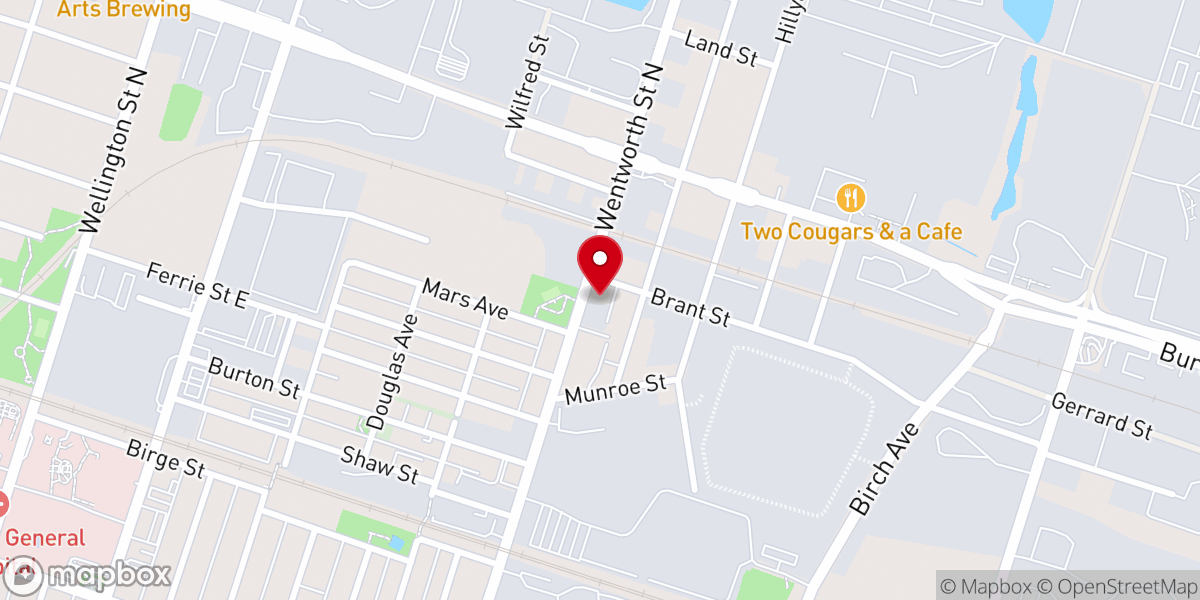 Map showing location of St. David's Presbyterian Church