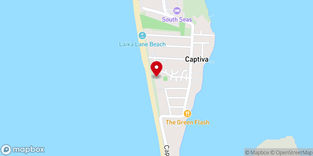 Map showing location of Captiva Chapel by the Sea