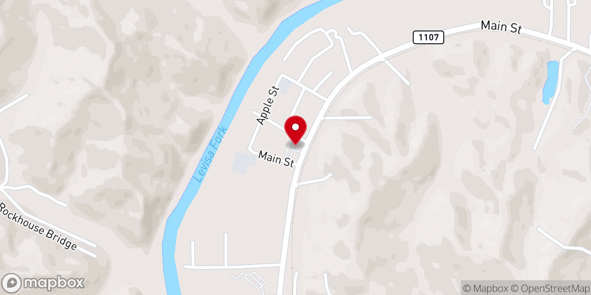 Map showing location of Eastside Free Will Baptist Church