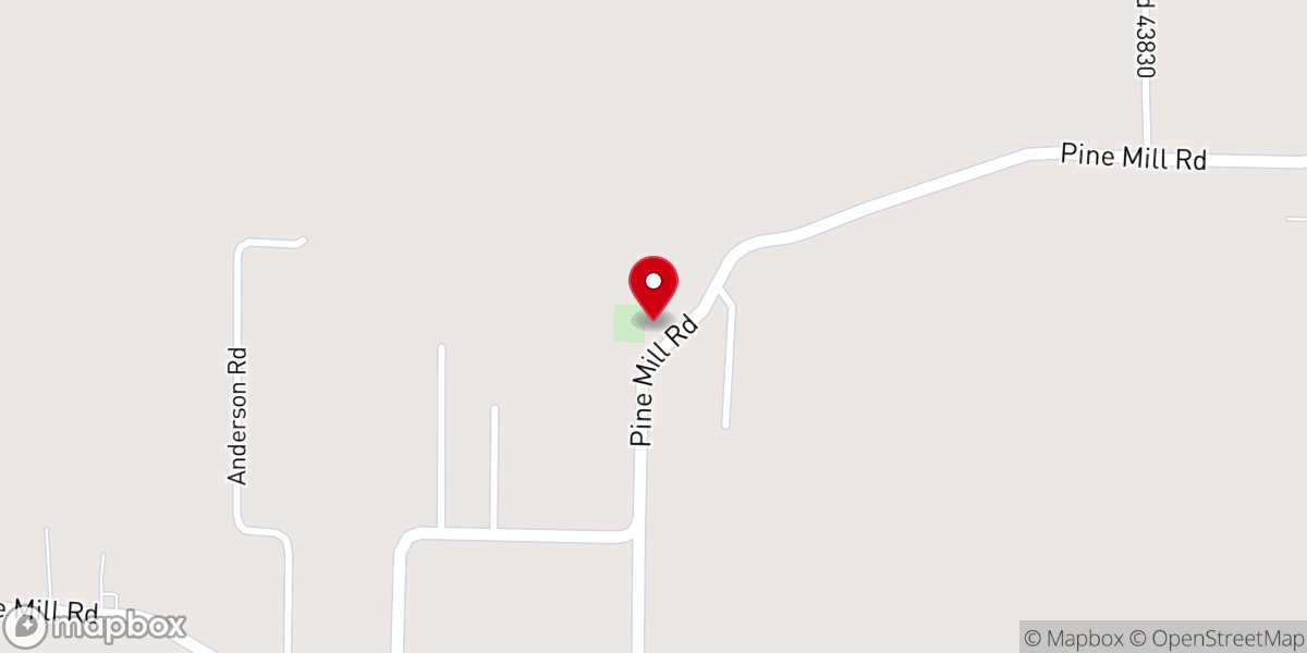 Map showing location of Mt Olive Baptist Church