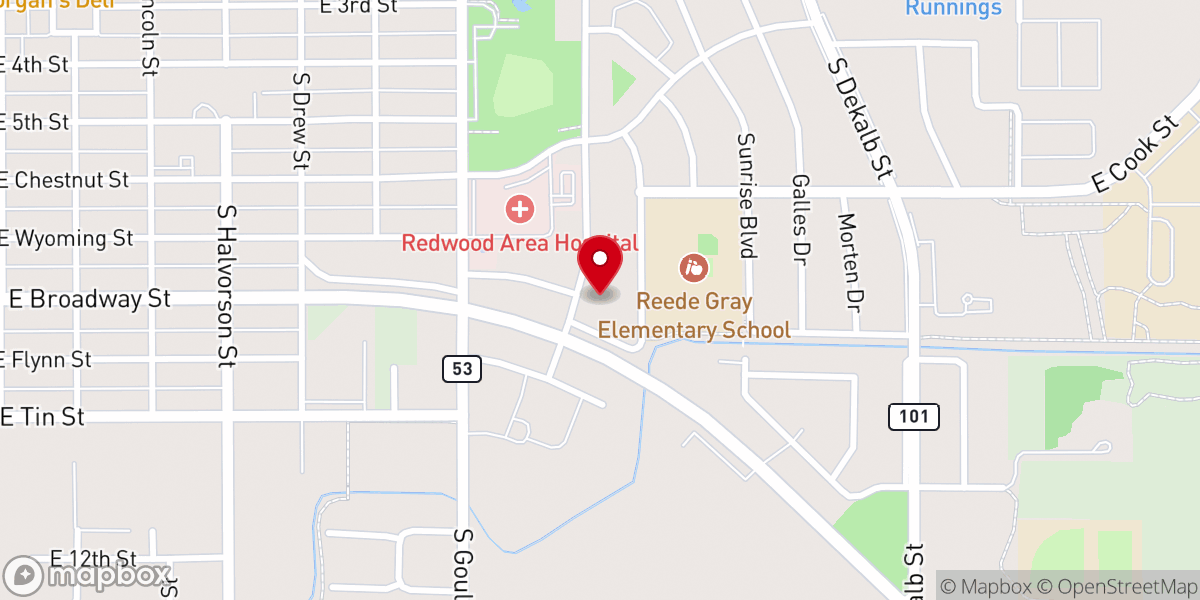 Map showing location of First United Methodist Church