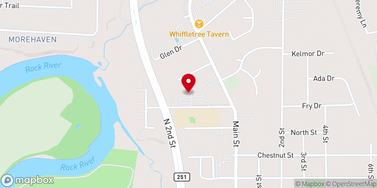 Map showing location of Sebastian’s Cafe