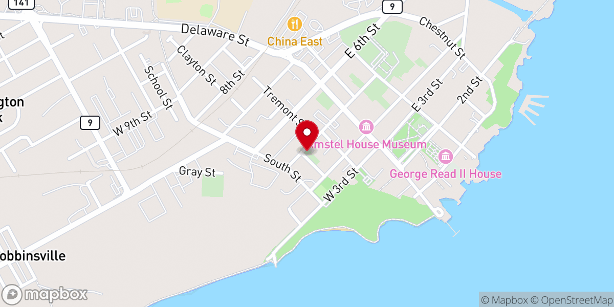 Map showing location of Bethany UAME Church