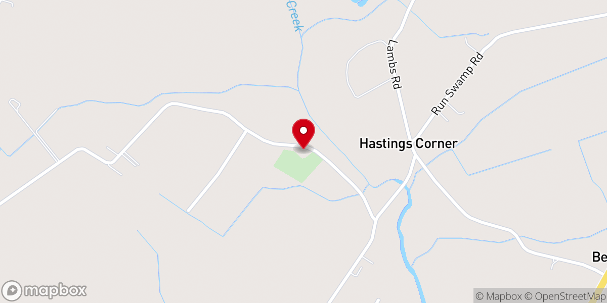 Map showing location of New Sawyers Creek Church