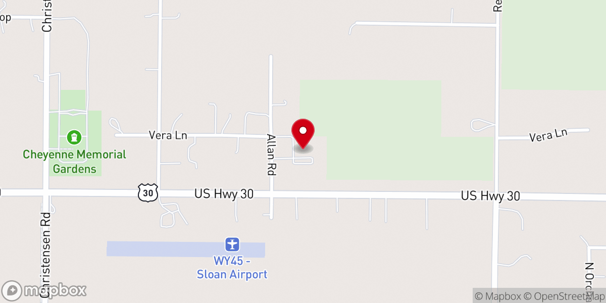 Map showing location of Cheyenne Church Of Christ