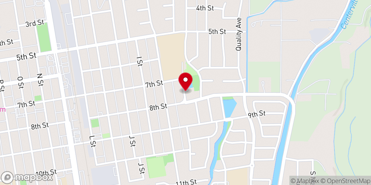 Map showing location of Community Center - 730 Recreation