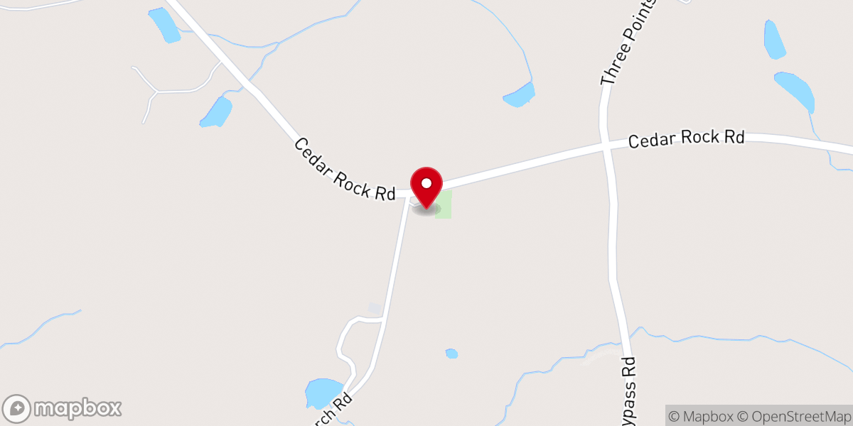 Map showing location of Union Baptist Church