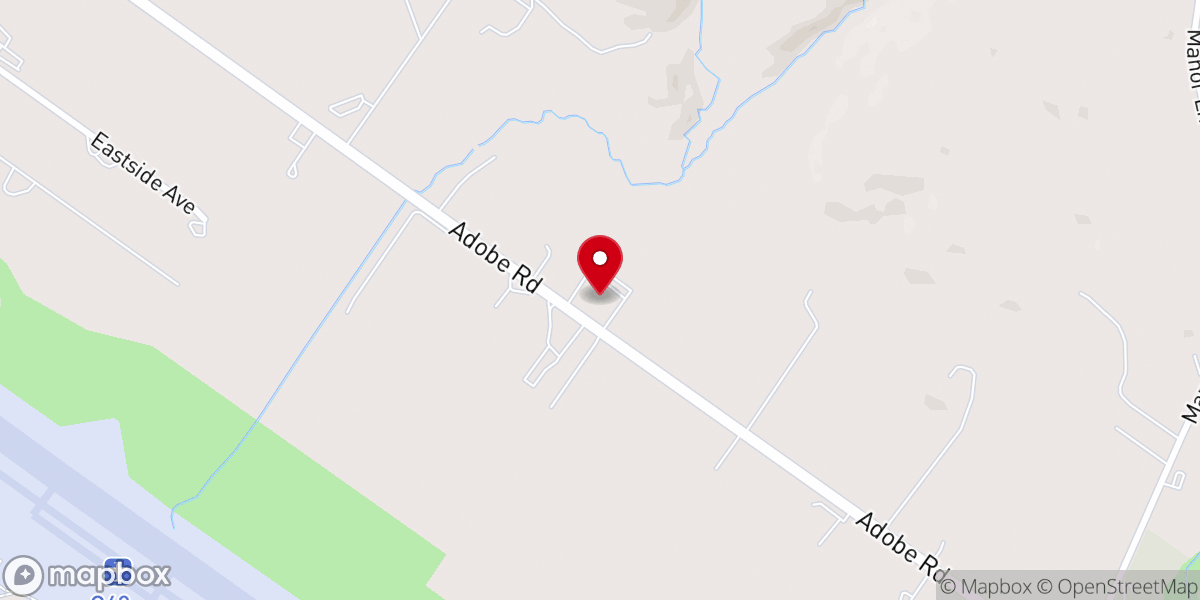 Map showing location of Adobe Christian Church