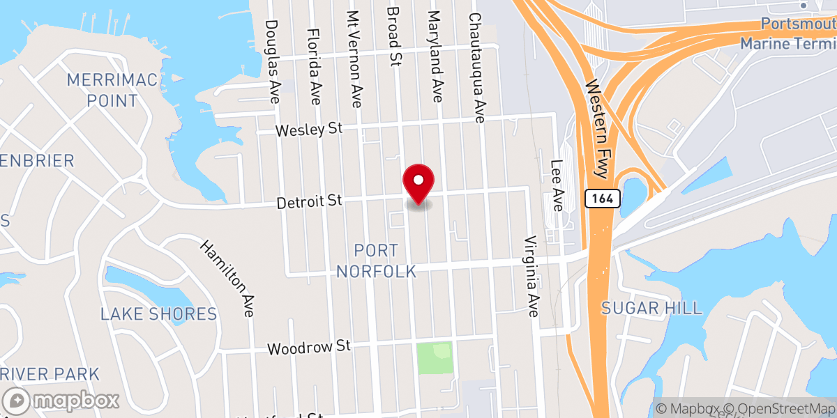 Map showing location of Transformation Church.