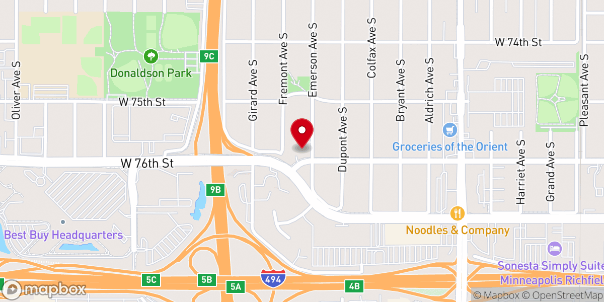 Map showing location of Berea Lutheran Church