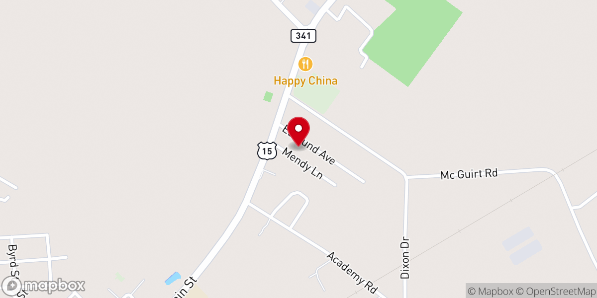 Map showing location of Shekinah Tabernacle