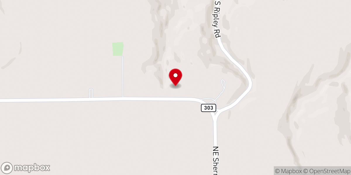 Map showing location of South Ripley Church