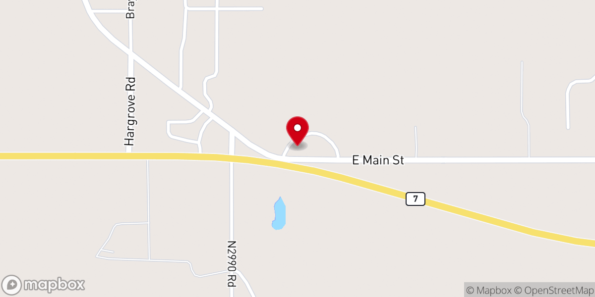 Map showing location of Velma Christian Fellowship