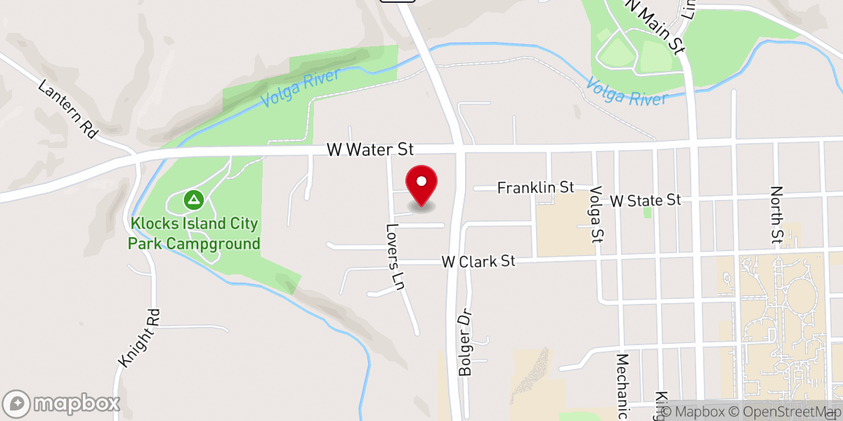 Map showing location of St Francis Catholic Church