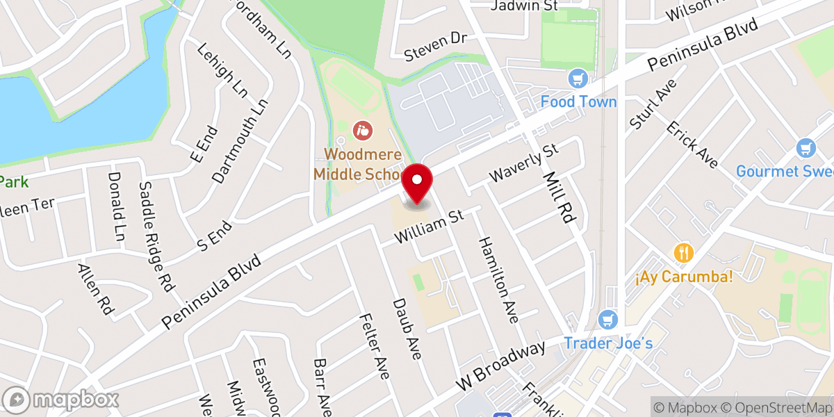 Map showing location of Congregation Anshei Chesed