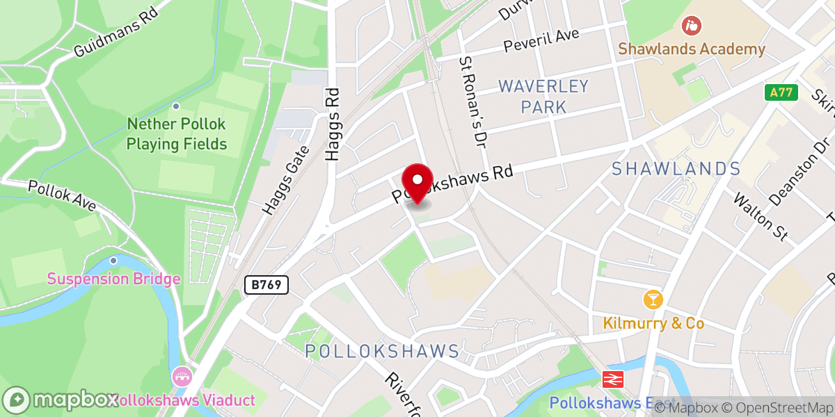 Map showing location of Greenview Church