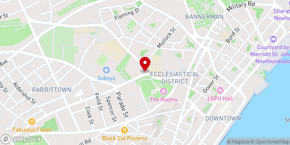 Map showing location of St. Patrick's Hall Grounds Monument