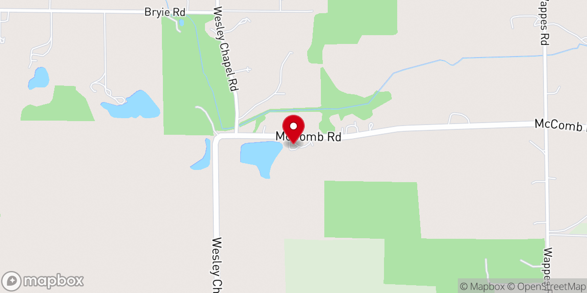 Map showing location of Pleasant Hill Church