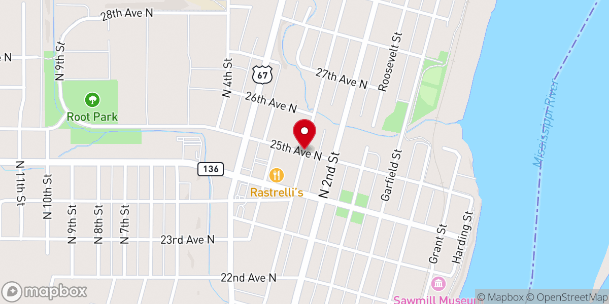 Map showing location of The Catholic Historical Center at St Boniface