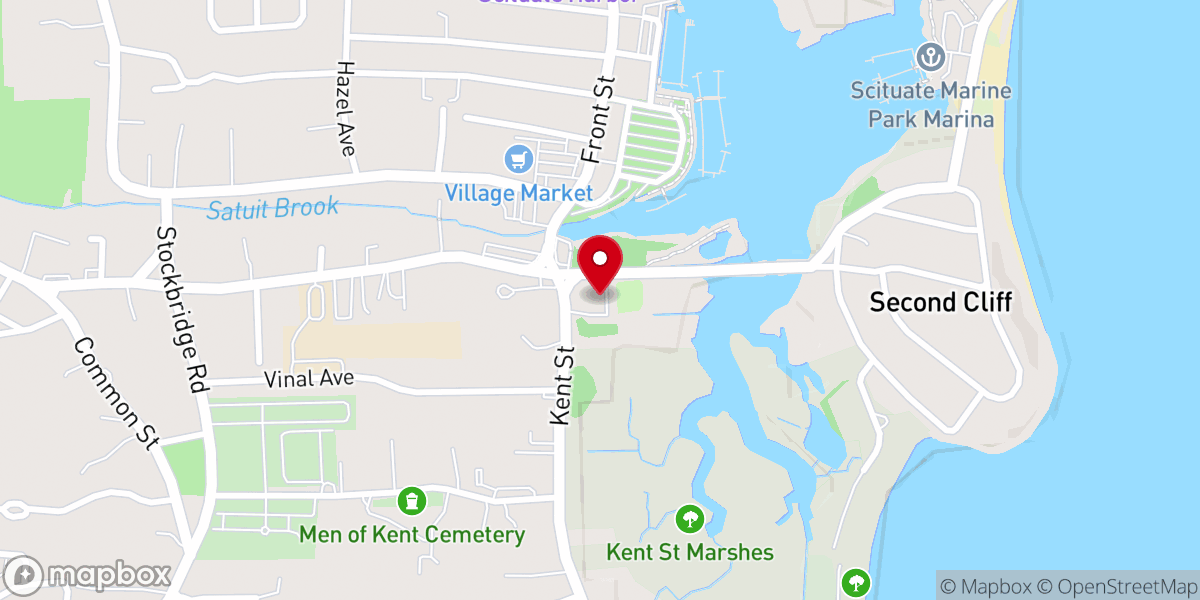 Map showing location of St Mary's Parish Center