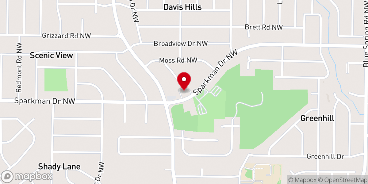 Map showing location of St Matthews PB Church