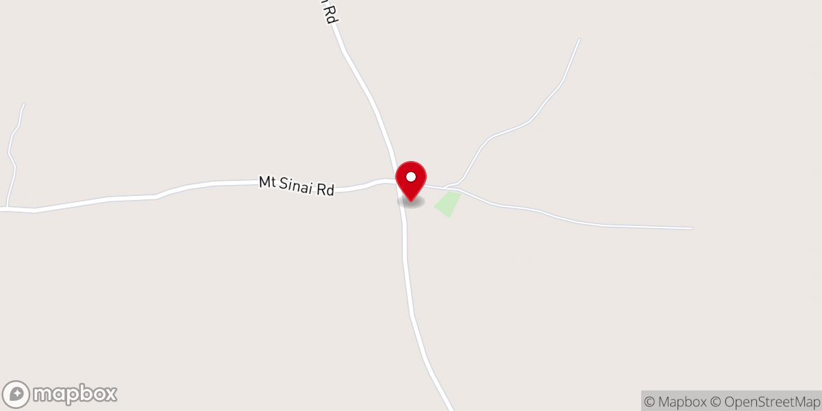 Map showing location of Mount Sinai Baptist Church