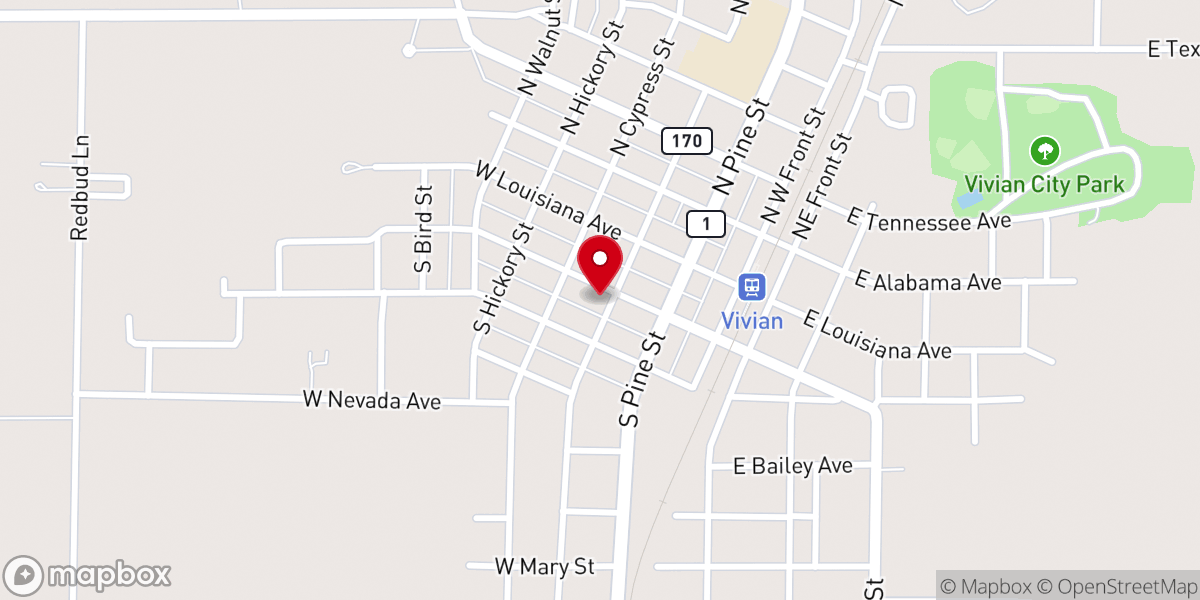 Map showing location of Caddo Citizen