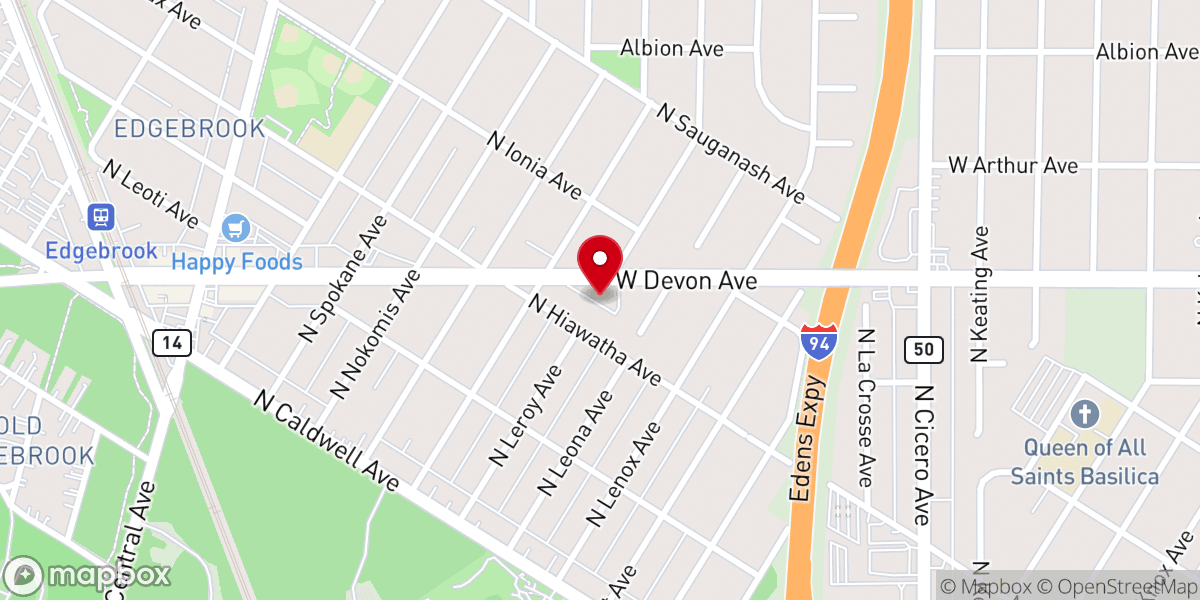 Map showing location of Harvest of Presbyterian Church