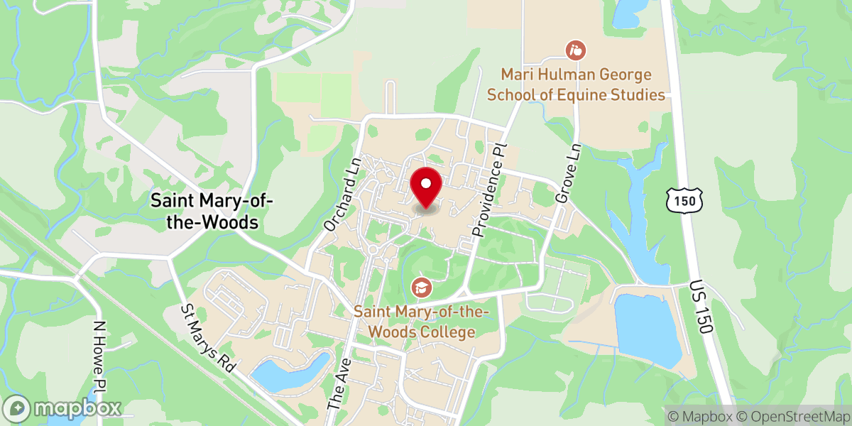 Map showing location of Blessed Sacrament Chapel