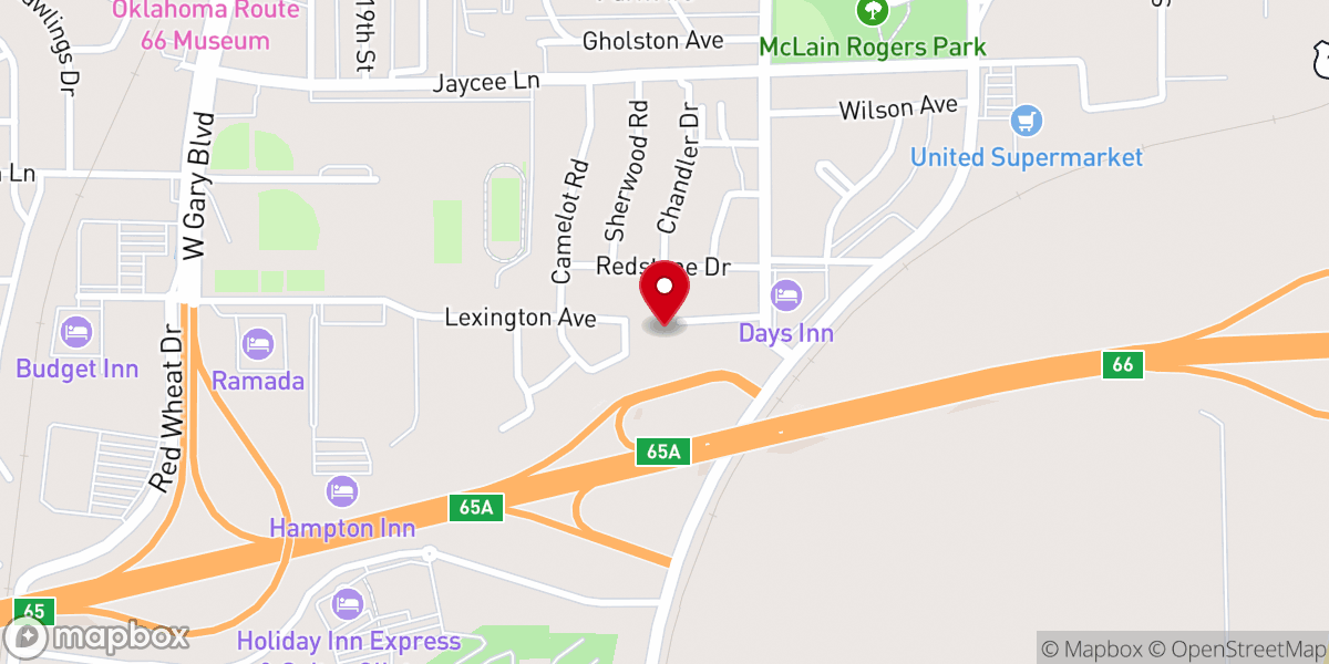 Map showing location of Grace Baptist Church