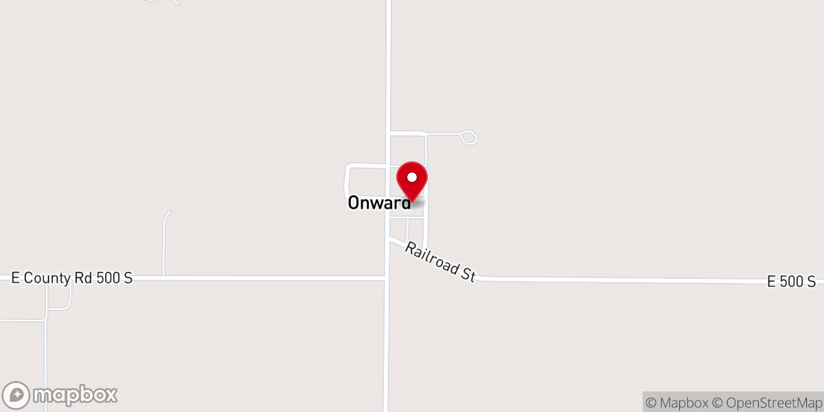 Map showing location of Onward Christian Church