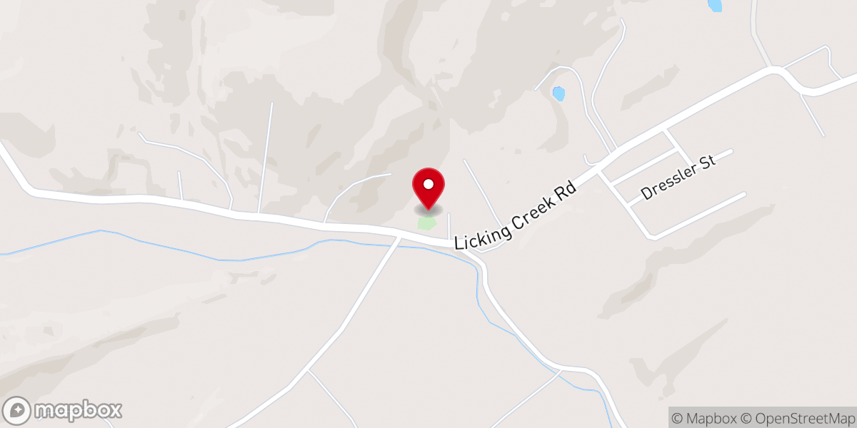 Map showing location of Primitive Baptist Church