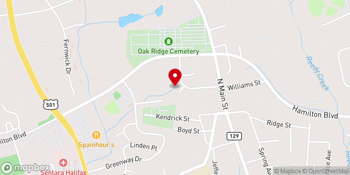 Map showing location of Bell Chapel