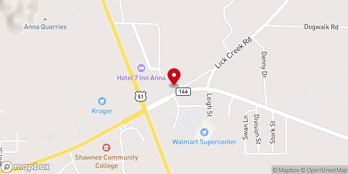 Map showing location of Clear Creek Baptist Association