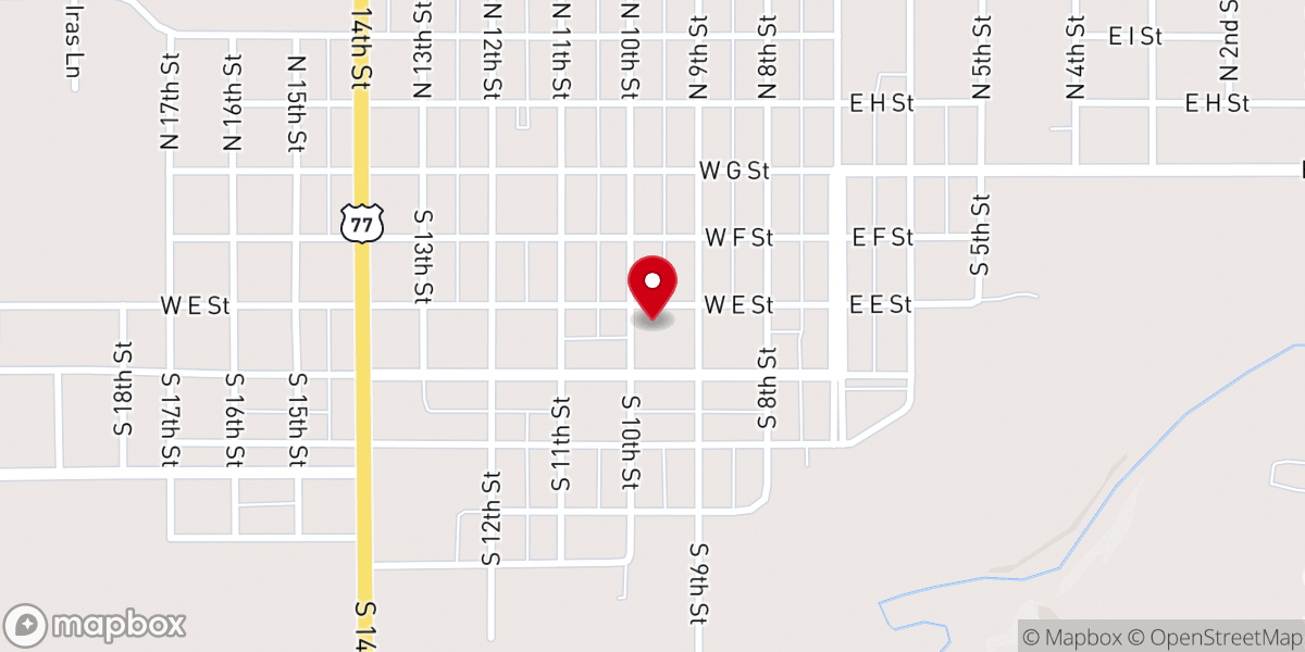 Map showing location of St Peter Lutheran Church