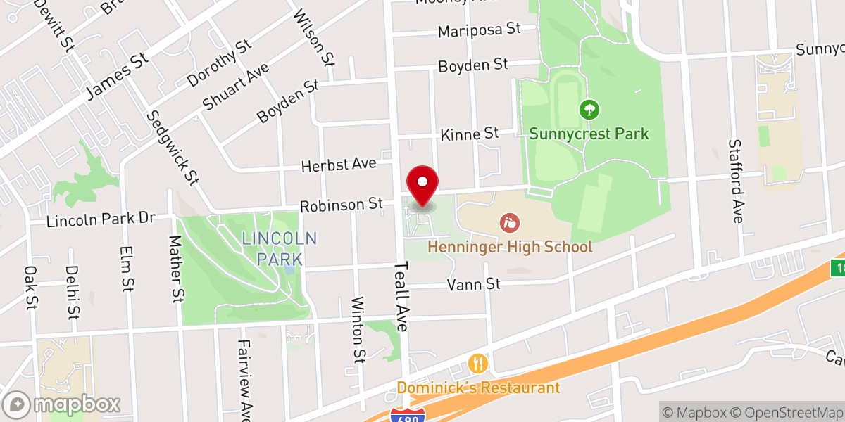 Map showing location of Transfiguration Church