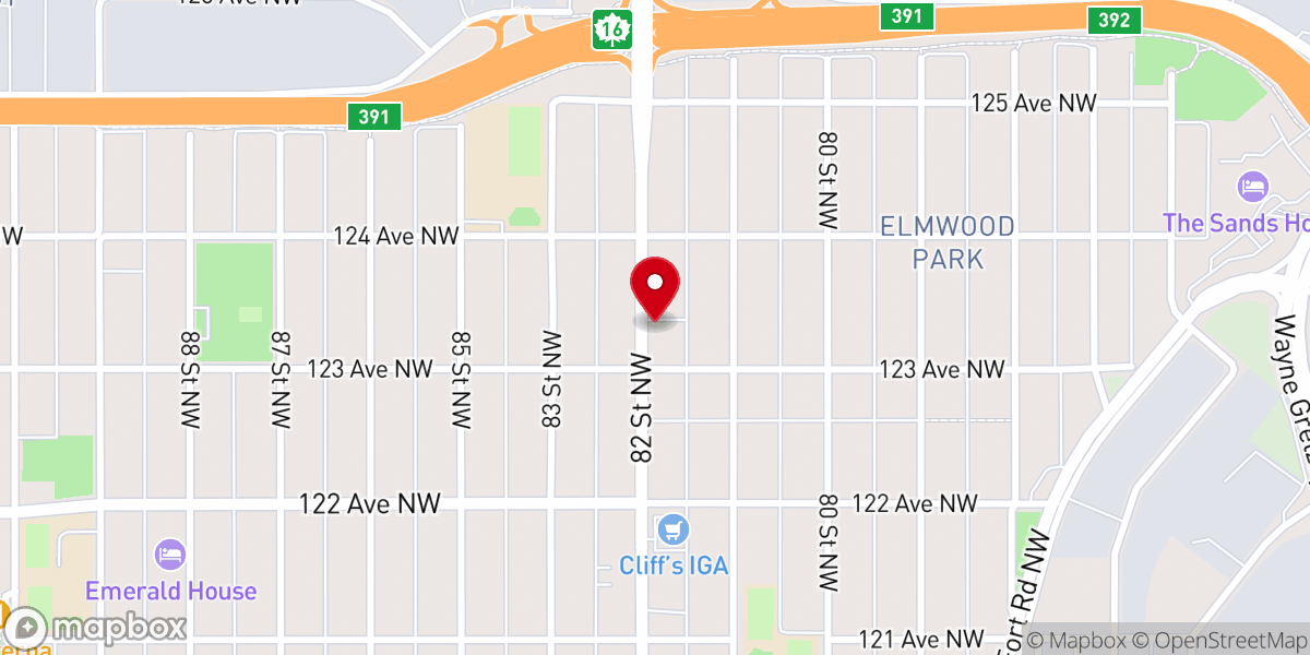 Map showing location of Evangelical Baptist Church