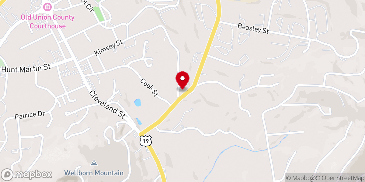 Map showing location of Blairsville Church of the Nazarene