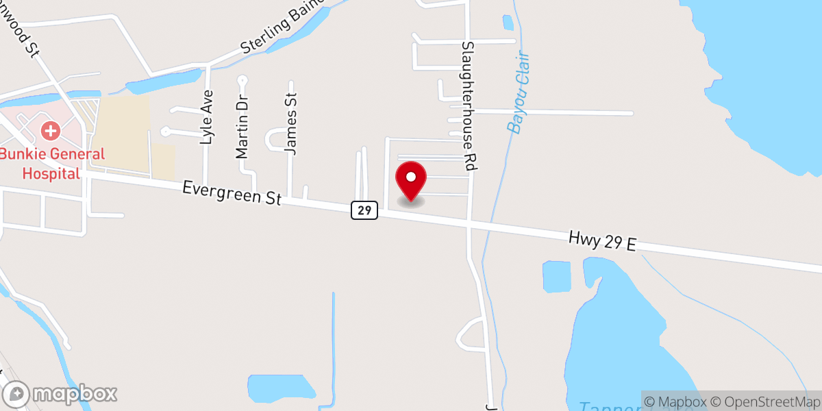 Map showing location of Apostolic Lighthouse of Bunkie
