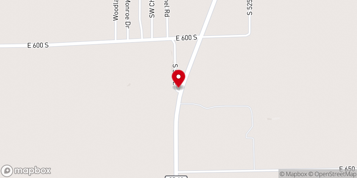Map showing location of Victory Rock Church