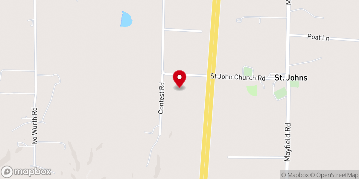 Map showing location of St. John’s Knights of Columbus