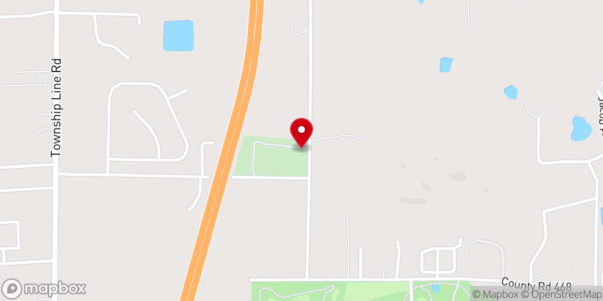 Map showing location of Black Creek Church