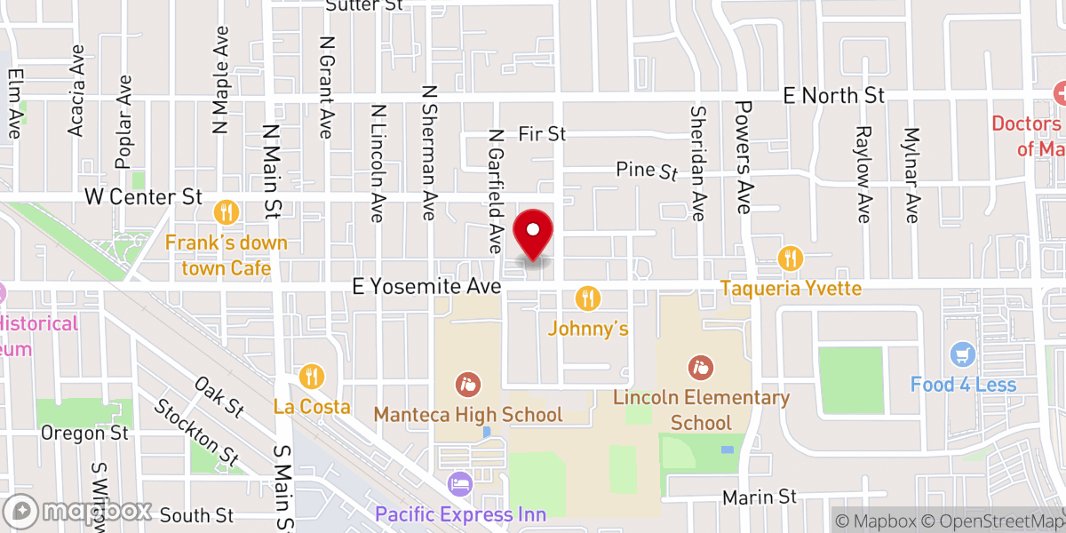 Map showing location of Central Valley Korean Seventh-Day Adventist Church