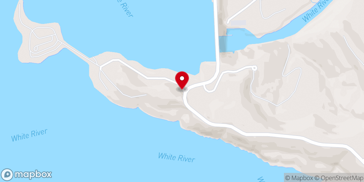 Map showing location of Dam Site Lake Campground