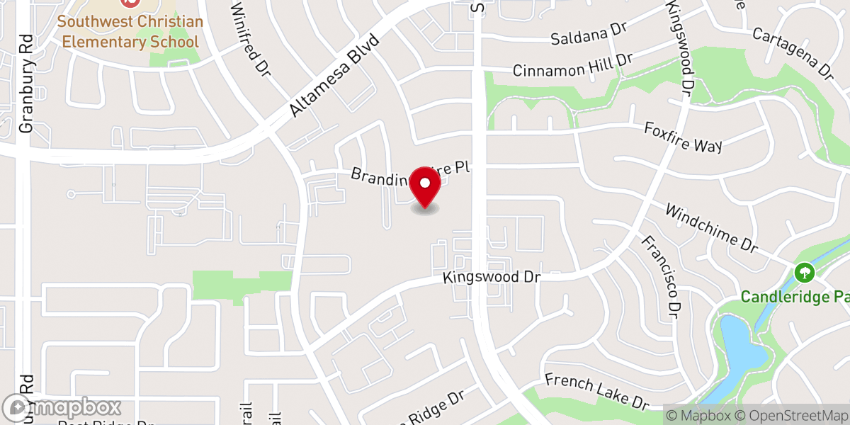 Map showing location of Hulen Street Church