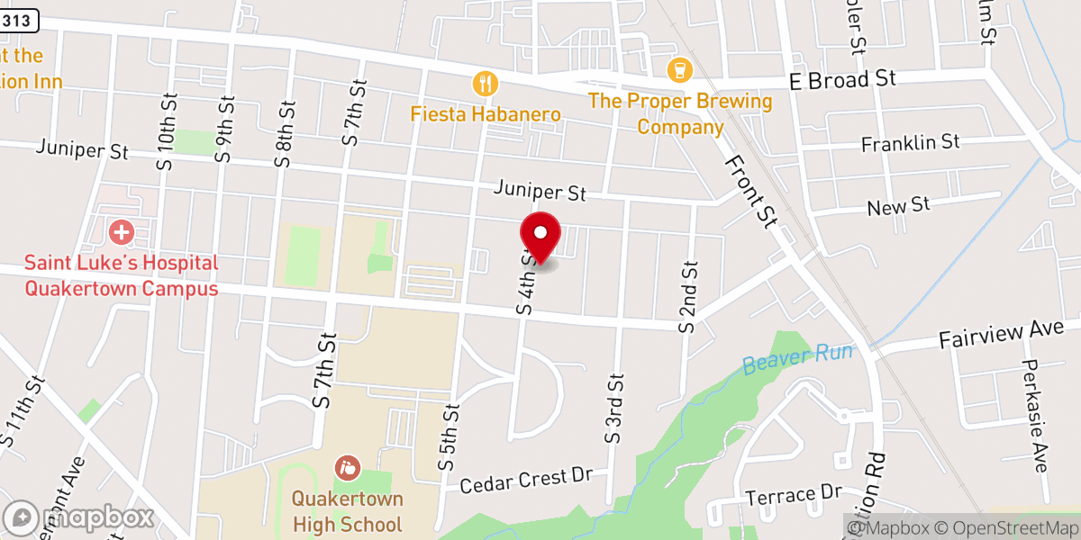 Map showing location of First United Church of Christ