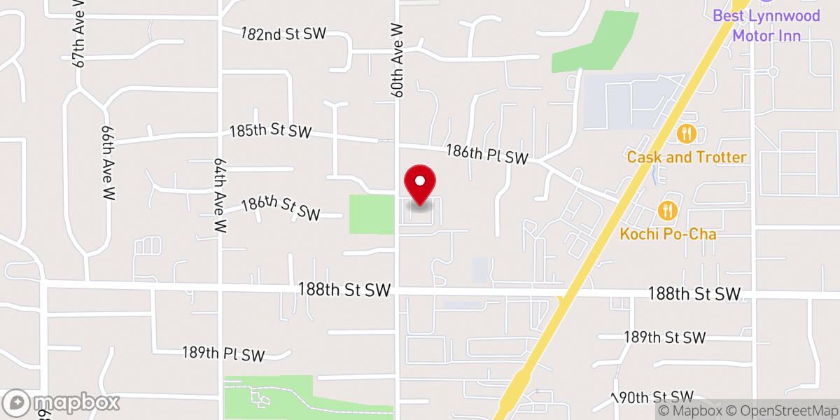 Map showing location of Creekside Church