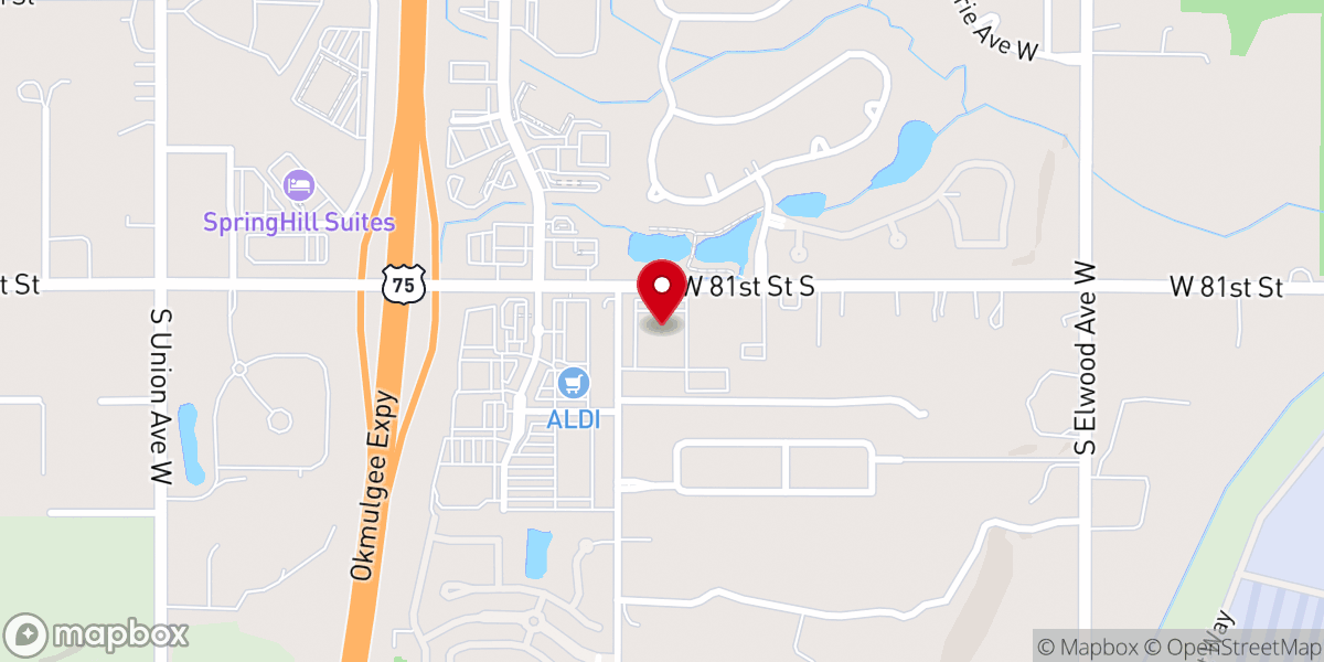 Map showing location of Life.Church Jenks