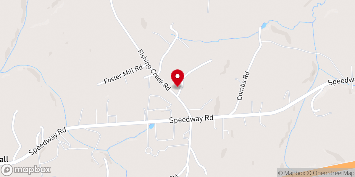 Map showing location of Gospel Tabernacle Church